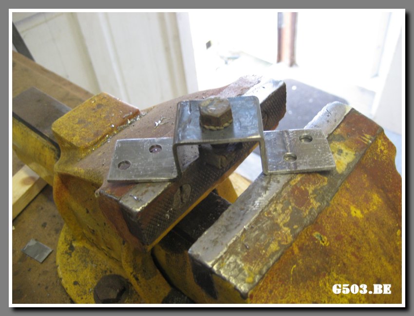 Making Exhaust Hanger Bracket 7